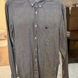 Burberry Men's Charcoal Button-Down Shirt